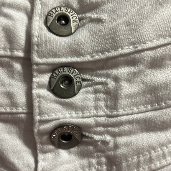 Blue Spice White Jean Shorts size 0 - Picture 4 of 6